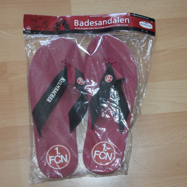 1.FC Nürnberg Badesandalen Weinrot