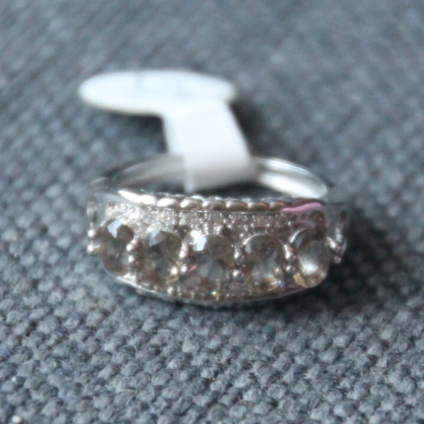 Damen Ring 925er Silber mit 5 Steinen