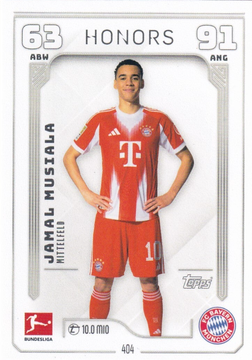 Jamal Musiala - FC Bayern München - Topps Match Attax 2025 - Honors - Nr. 404