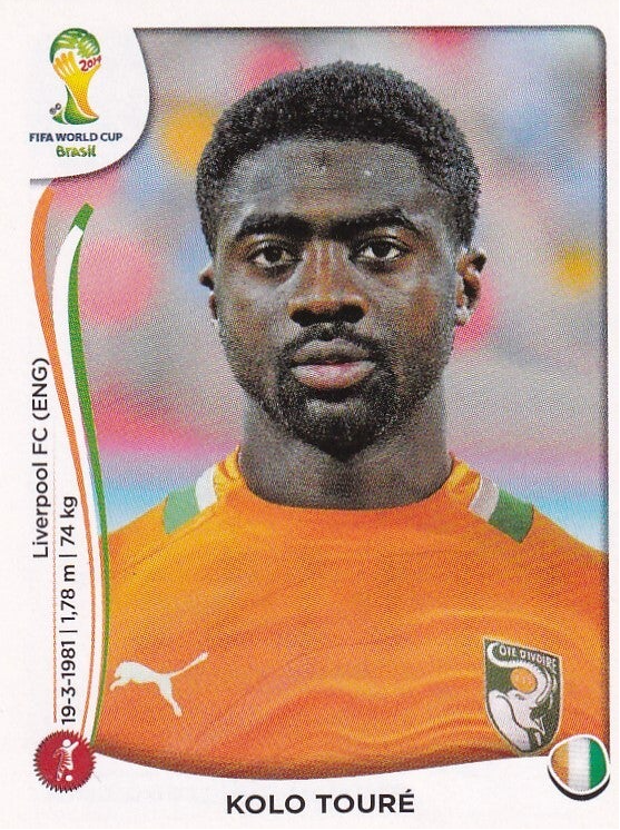 Kolo Toure - Elfenbeinküste - Panini WM 2014 - Basis Bild - Nr. 225