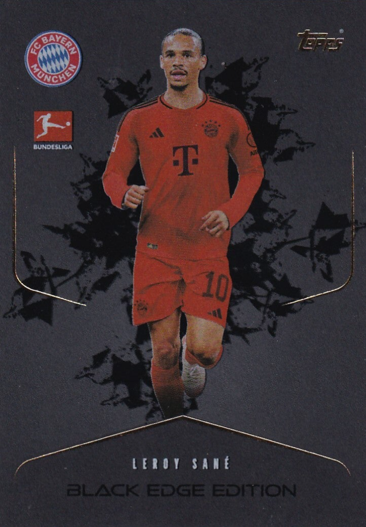 Leroy Sane - FC Bayern München - Topps Match Attax 2024 - Limitiert Black Edge - Nr. LE 15
