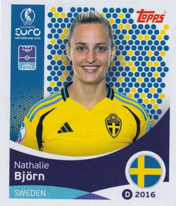 Nathalie Björn - Schweden - Topps Frauen EM 2025 - Basis Bild - Nr. 227