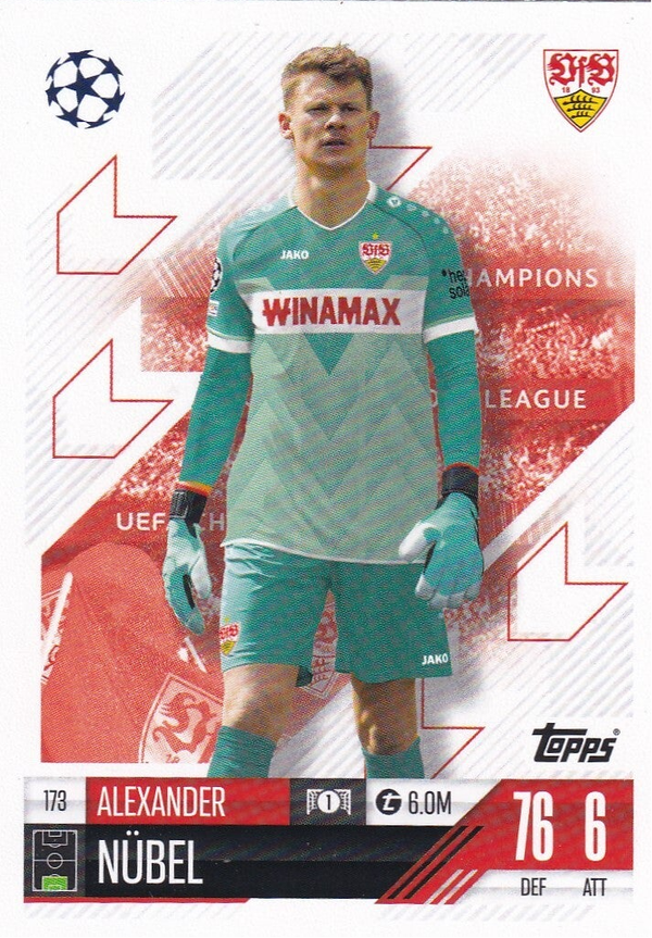 Alexander Nübel - VFB Stuttgart - Topps Champion League 2024 - Basis Karte - Nr. 173
