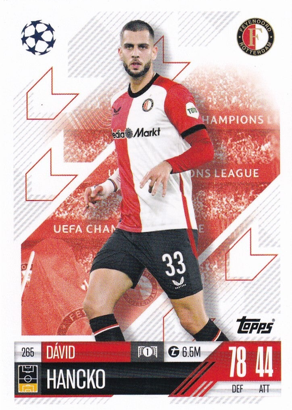 David Hancko - Feyenoord Rotterdam - Topps Champions League 2024 - Basis Karte - Nr. 265