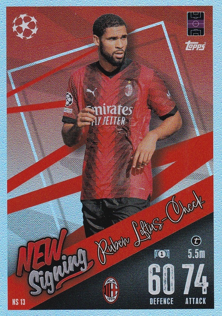 Ruben Loftus-Cheek / AC Mailand / Topps Champions League 2023 / New Signing / Nr. NS 13