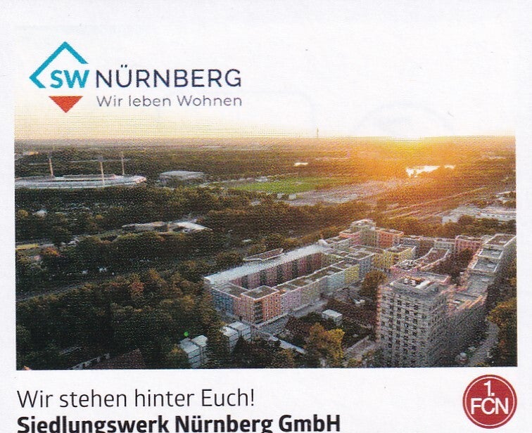 Siedlungswerk Nürnberg GmbH - Panini 125 Jahre 1.FC Nürnberg - Wir stehen hinter Euch - Nr. 269
