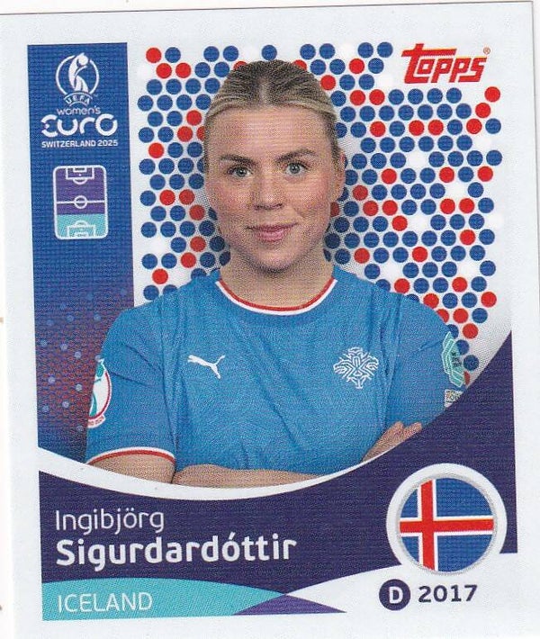 Ingibjörg Sigurdardottir - Island - Topps Frauen EM 2025 - Nr. 64
