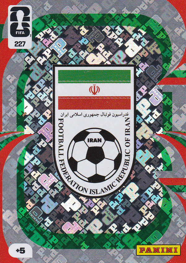 Iran - Panini WM 2026 - Team Crest - Vereinslogo - Nr. 227