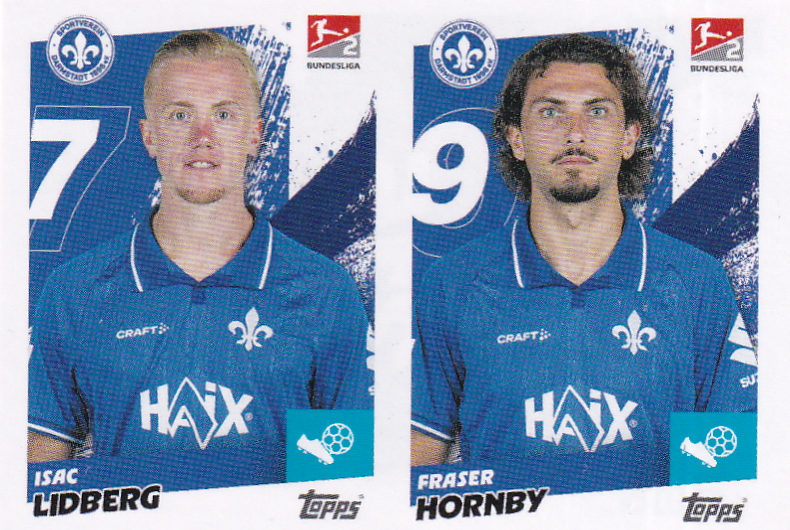 Isac Lidberg & Fraser Hornby - Darmstadt 98 - Topps Bundesliga 2025 - Doppelbild - Nr. 315