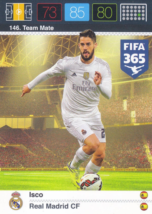Isco / Real Madrid / Panini Fifa 365 Jahr 2016 / Team Mate / Nr. 146