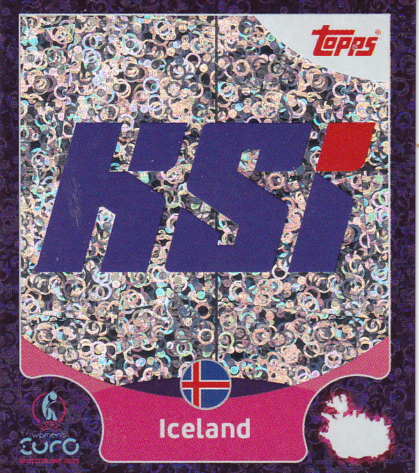 Island - Topps Frauen EM 2025 - Vereinslogo Lila - Nr. 12