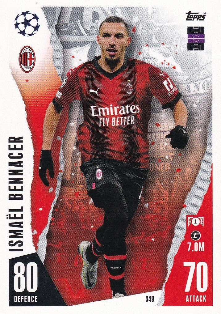 Ismael Bennacer / AC Mailand / Topps Champions League 2023 / Basis Karte / Nr. 349