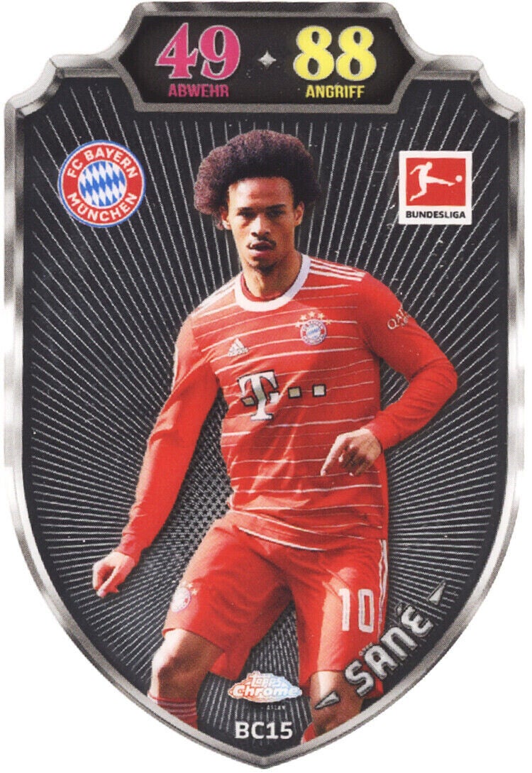Leroy Sane FC Bayern München Chrome Shield Nr.BC15
