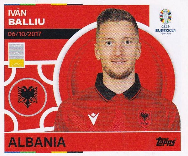 Ivan Balliu / Albanien / Topps EM 2024 / Basis Bild / Nr. ALB 5
