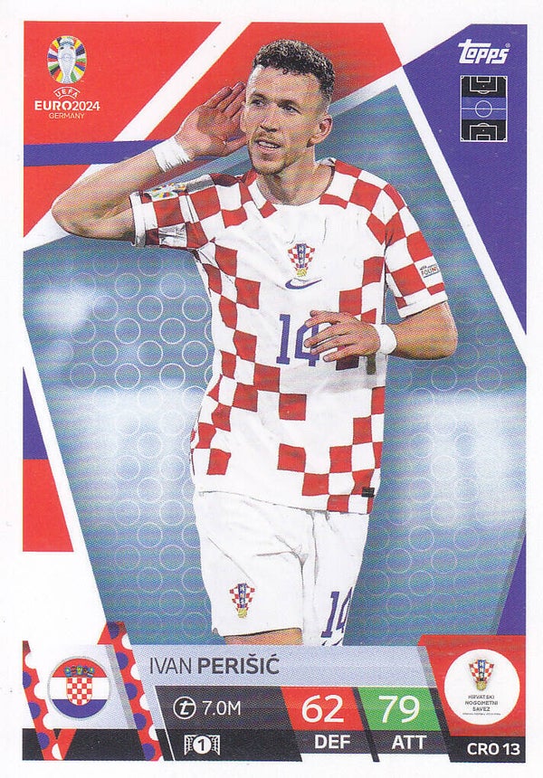 Ivan Perisic / Kroatien / Topps EM 2024 / Basis Karte / Nr. CRO 13