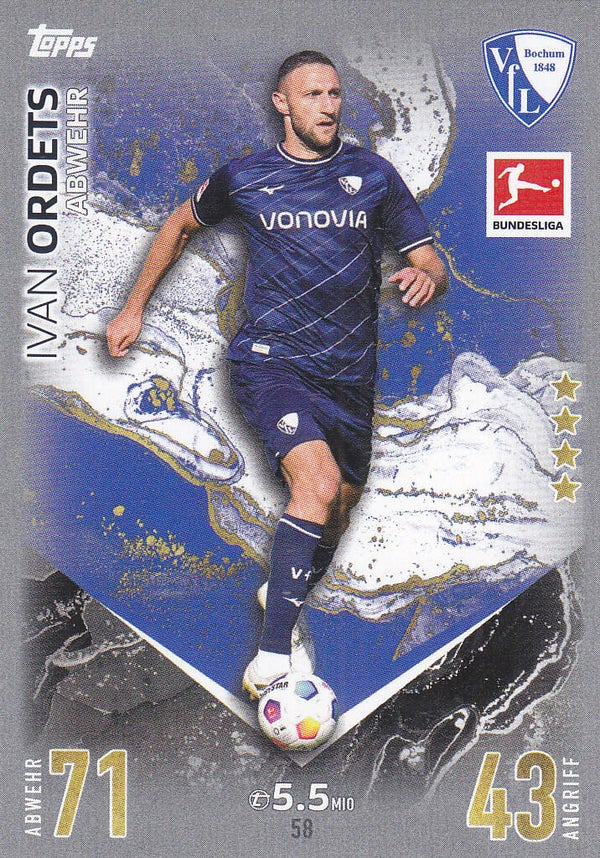 Ivan Ordets / VFL Bochum / Topps Match Attax 2023 / Basis Karte / Nr.58