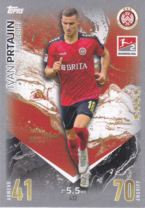 Ivan Prtajin / SV Wehen Wiesbaden / Topps Match Attax 2023 / Basis Karte 2.Bundesliga / Nr.432