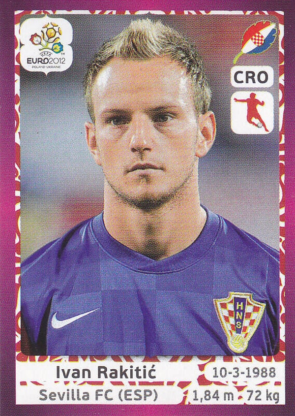 Ivan Rakitic / Kroatien / Panini EM 2012 / Basis Bild / Nr.388