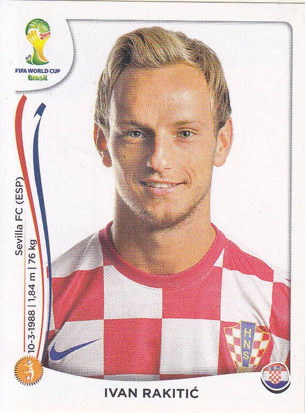 Ivan Rakitic / Kroatien / Panini WM 2014 / Basis Bild / Nr.63