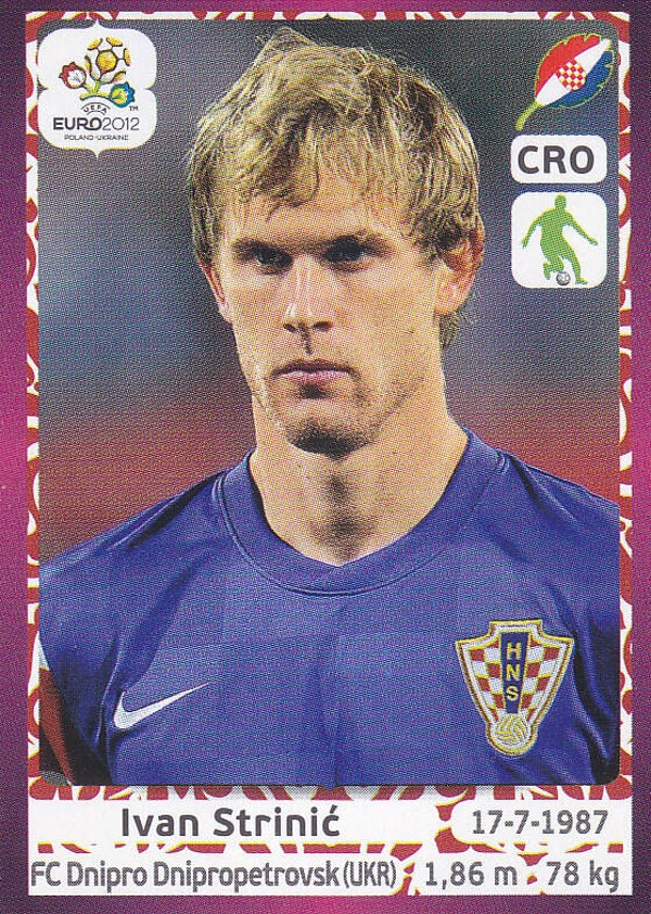 Ivan Strinic / Kroatien / Panini EM 2012 / Basis Bild / Nr. 380