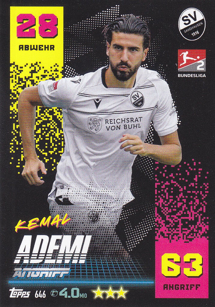 Kemal Ademi SV Sandhausen Basis Karte 2.Bundesliga Nr.646