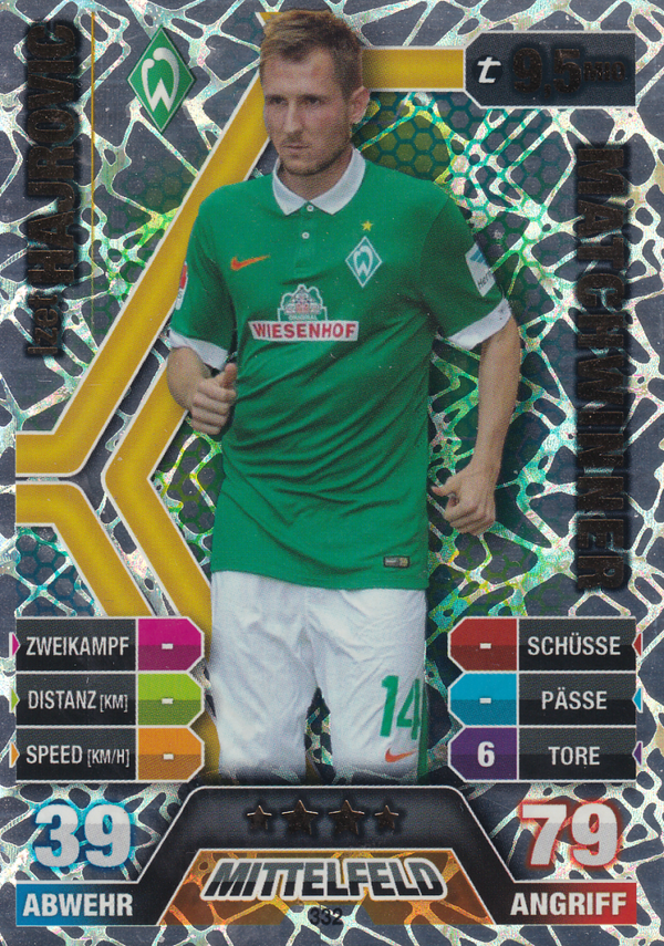 Izet Hajrovic - SV Werder Bremen - Topps Match Attax 2014 - Matchwinner - Nr. 332