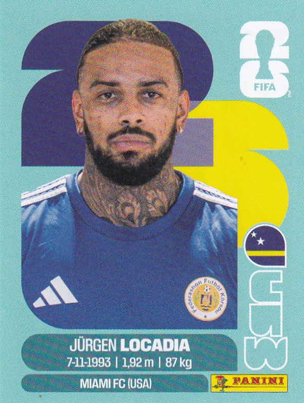 Jürgen Locadia - Curasao - Panini WM 2026 - Basis Bild - CUW17