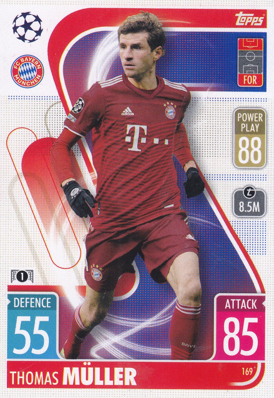 Thomas Müller - Bayern München - Topps Champions League 2021 - Basis Karte - Nr. 169