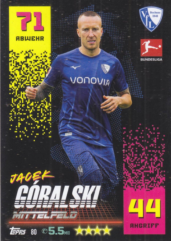 Jacek Goralski VFL Bochum Basis Karte Nr.80