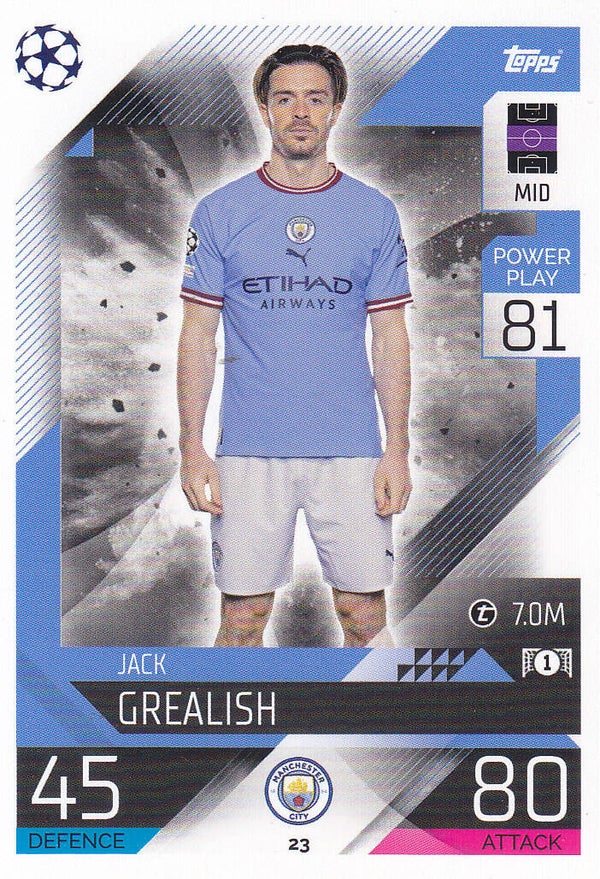 Jack Grealish - Manchester City - Topps Champions League 2022 - Basis Karte - Nr. 23