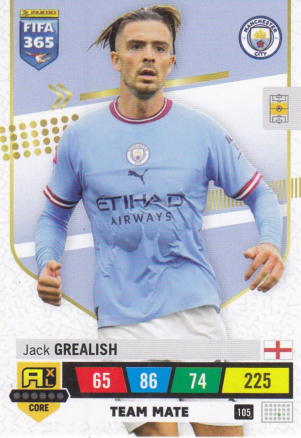 Jack Grealish / Manchester City / Panini Fifa 365 Jahr 2023 / Team Mate / Nr. 105