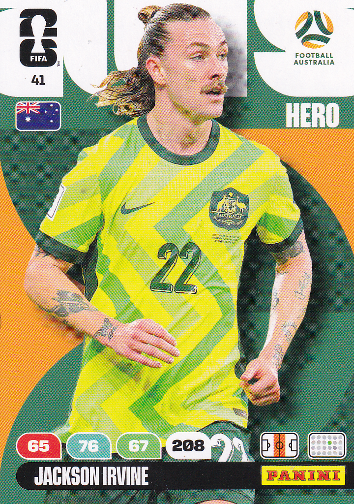 Jackson Irvine - Australien - Panini WM 2026 - Hero - Nr. 41