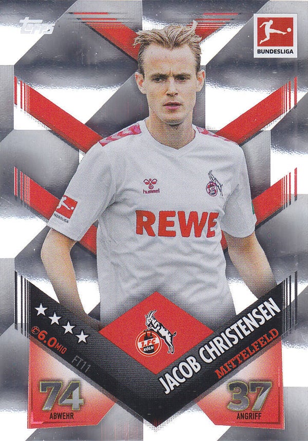 Jacob Christensen / 1.FC Köln / Topps Match Attx 2023 / Flex Tech Karte / Nr. FT 11