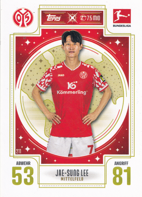 Jae-Sung Lee - 1.FSV Mainz 05 - Topps Match Attax 2025 - International Star - Nr. 211