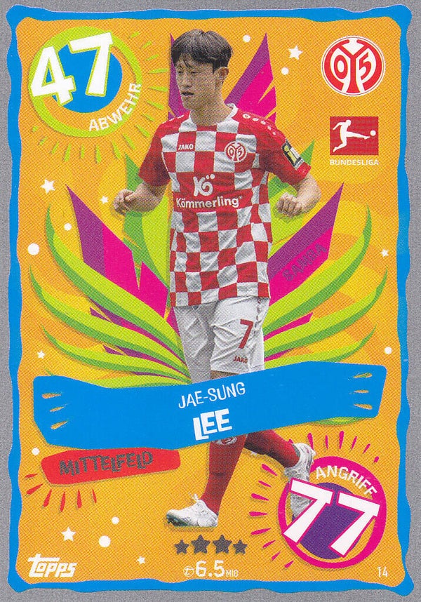 Jae Sung Lee / 1.FSV Mainz 05 / Topps Match Attax 2023 / Samba Karte / Nr. 14