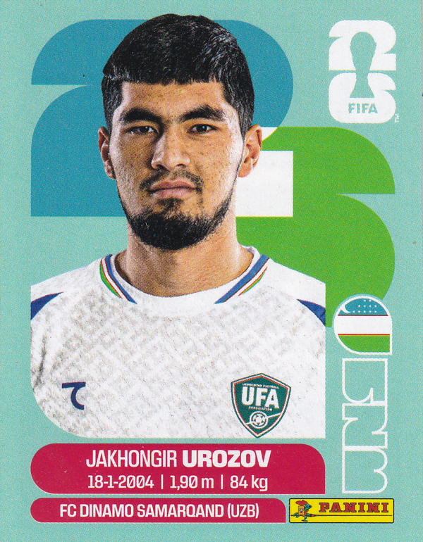 Jakhongir Urozov - Usbekistan - Panini WM 2026 - Update - UZB6a