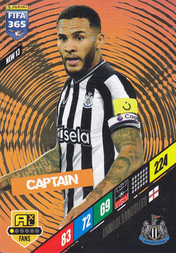 Jamaal Lascelles  / Newcastle United / Panini Fifa 365 Jahr 2024 / Captain Icon Fans / Nr. NEW 13
