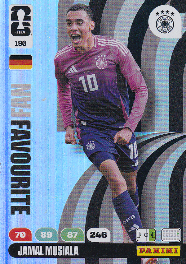 Jamal Musiala - Deutschland - Panini WM 2026 - Fan Favourite - Nr. 190