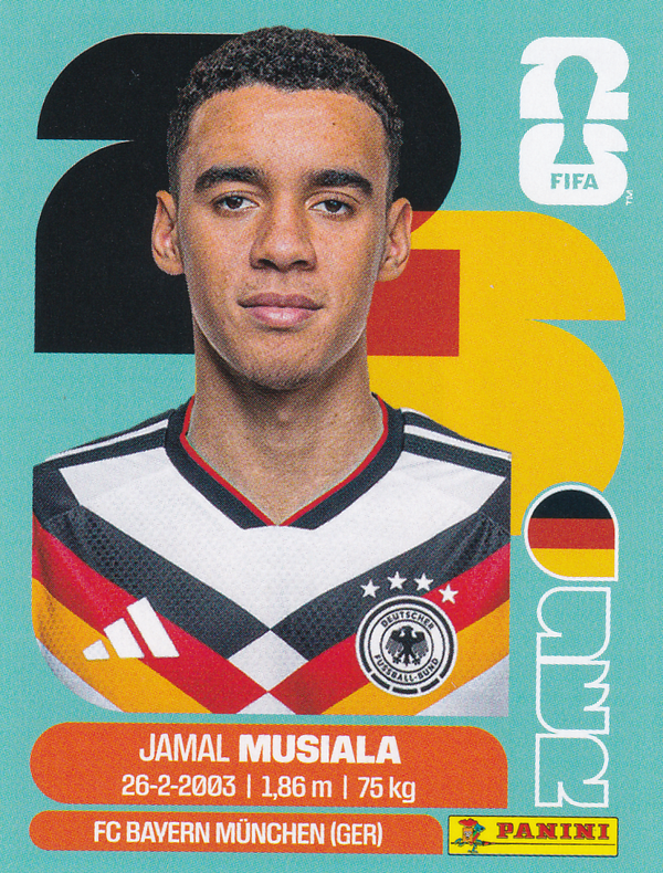 Jamal Musiala - Deutschland - Panini WM 2026 - Basis Bild - GER15