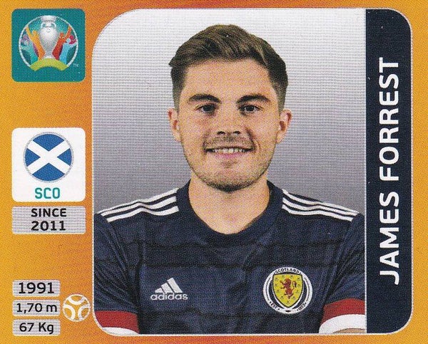 James Forrest / Schottland / Panini EM 2020 / Basis Bild / Nr. 446
