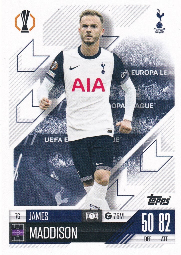 James Maddison / Tottenham Hotspur / Topps Champions League 2024 / Basis Karte / Nr. 76