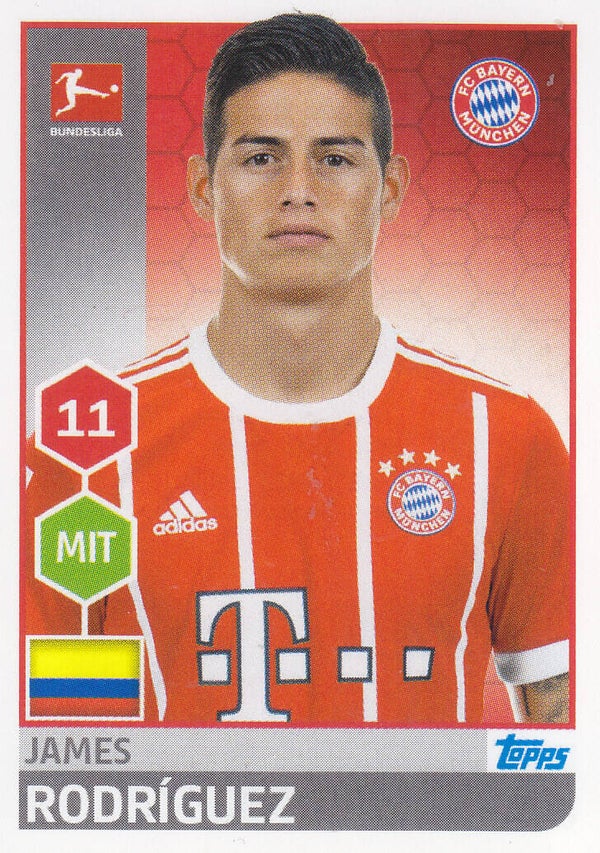 James Rodriguez - FC Bayern München - Topps Bundesliga 2017 - Basis Bild - Nr. 222