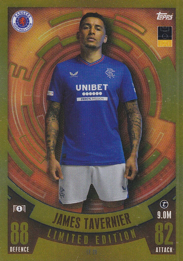 James Tavernier / Glasgow Rangers / Topps Champions League 2023 / Limitierte Auflage / Karten Nr. LE28