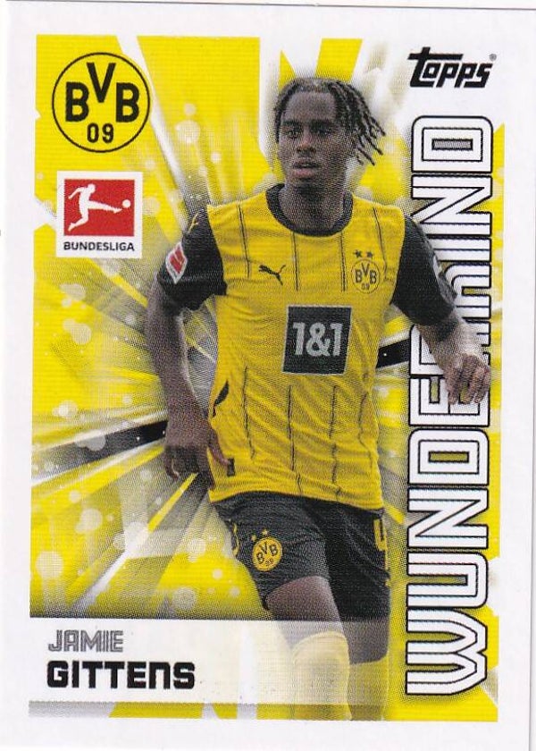 Jamie Gittens - Borussia Dortmund - Topps Bundesliga 2024 - Wunderkind - Nr. 118