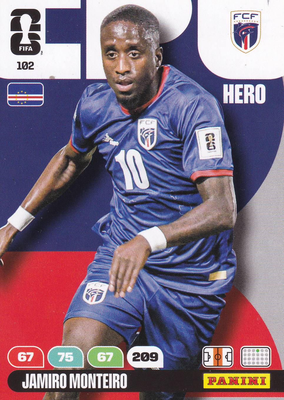 Jamiro Monteiro - Kap Verde - Panini WM 2026 - Hero - Nr. 102