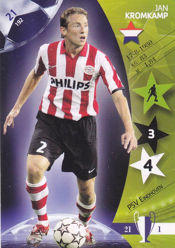 Jan Kromkamp / PSV Eindhoven / Panini Champions League 2007 / Basis Karte / Nr. 21