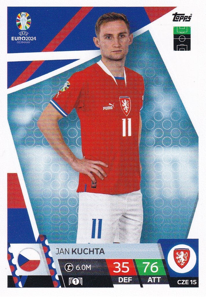 Jan Kuchta / Tschechien / Topps EM 2024 / Basis Karte / Nr. CZE 15