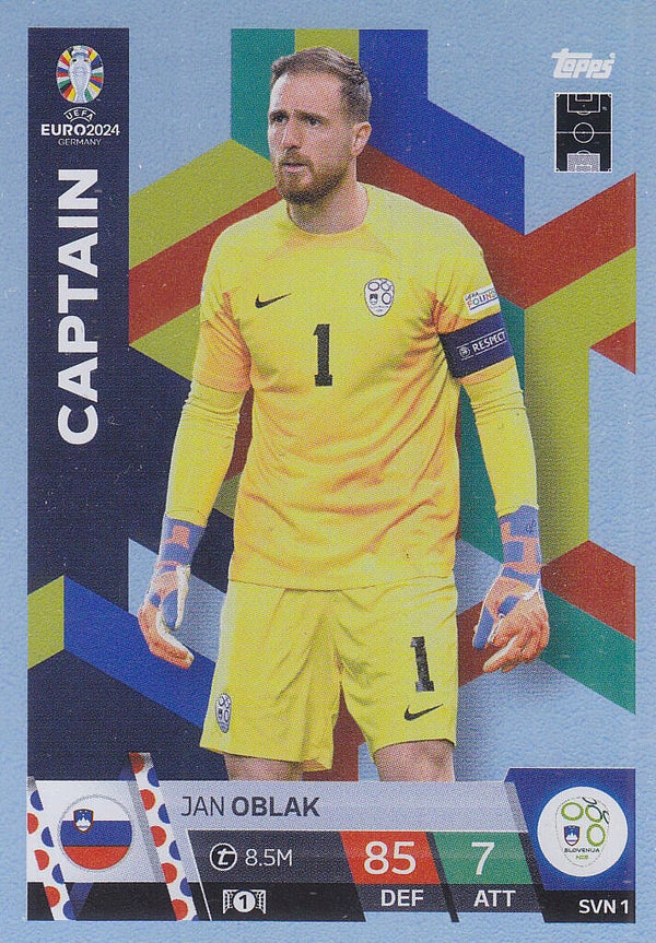 Jan Oblak / Slowenien / Topps EM 2024 / Captain / Nr. SVN 1
