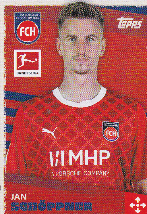 Jan Schöppner - 1.FC Heidenheim - Topps Bundesliga 2023 - Basis Bild - Nr. 187