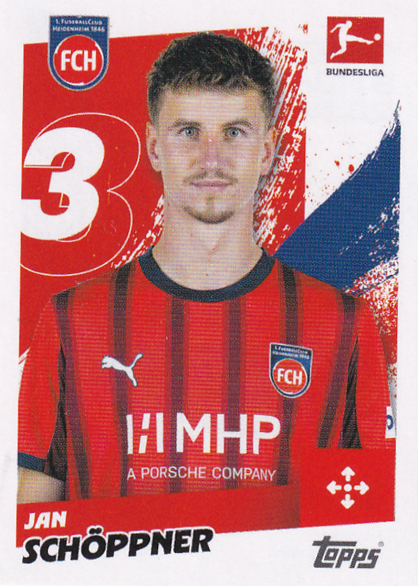 Jan Schöppner - 1.FC Heidenheim - Topps Bundesliga 2025 - Basis Bild - Nr. 135